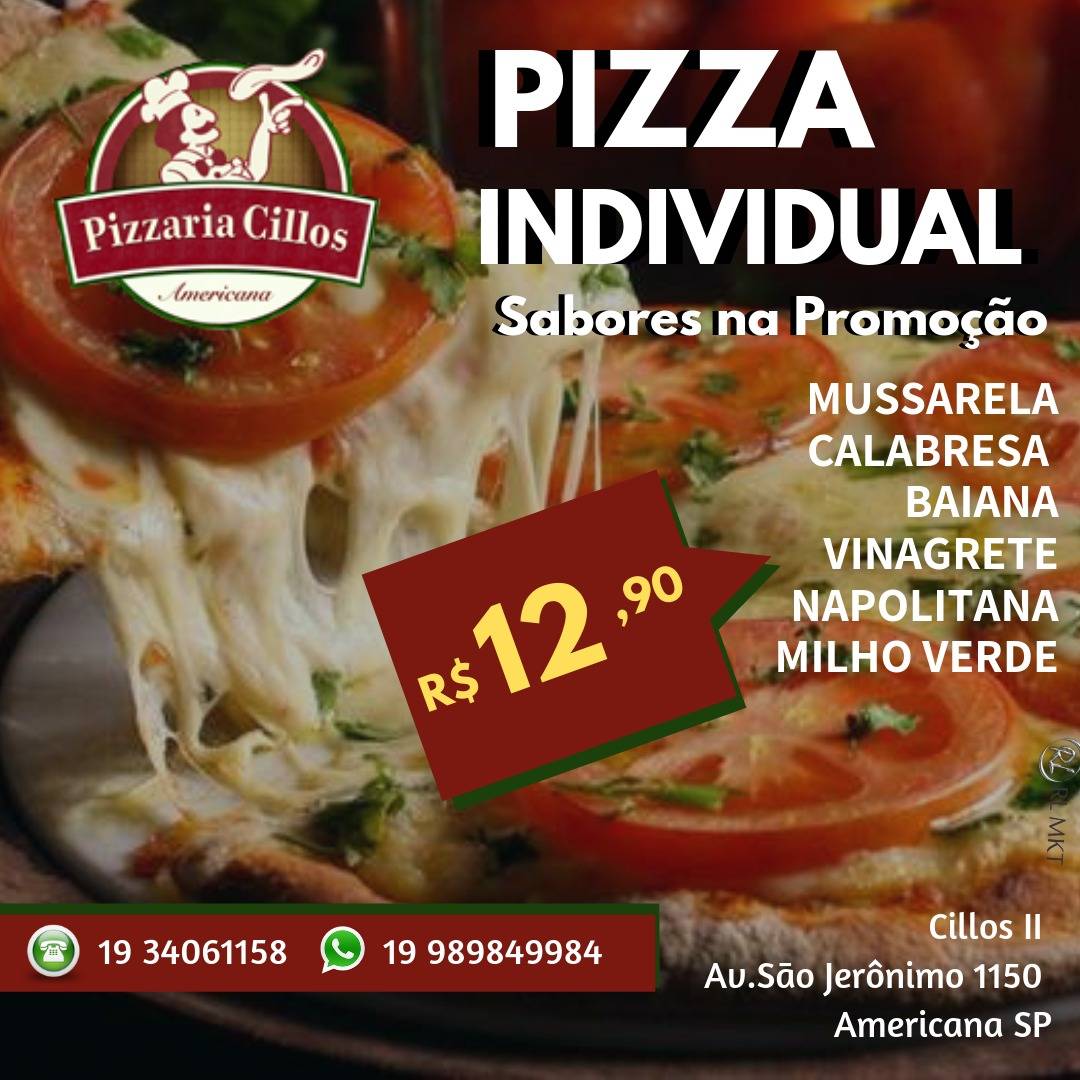 Pizzaria Cillos ll cardápio