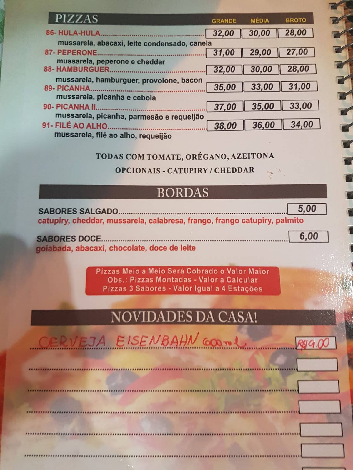Pizzaria Dinapoli cardápio