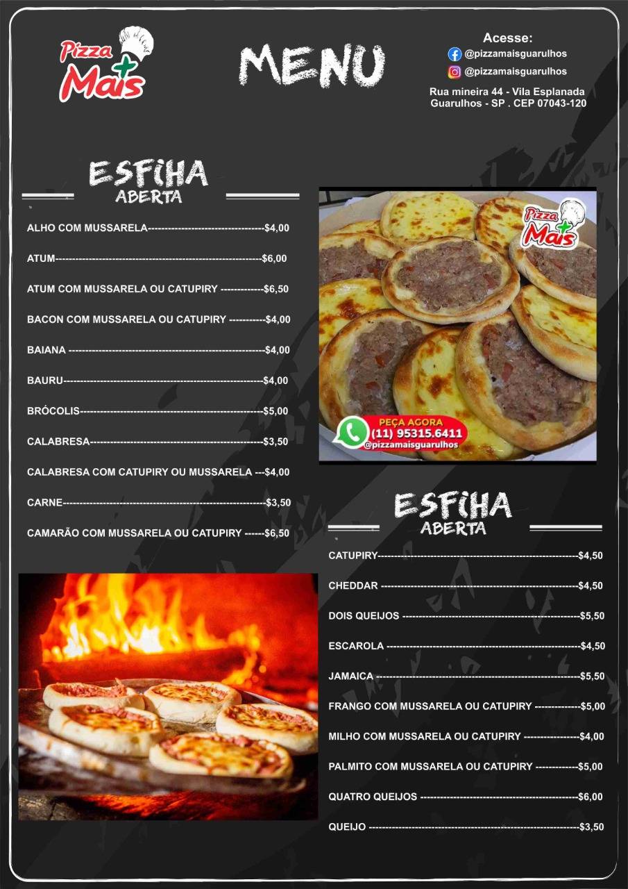 Pizzaria Pizza Mais cardápio