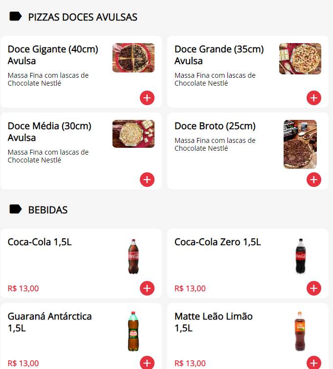 Pizzaria Senhora Fatia cardápio