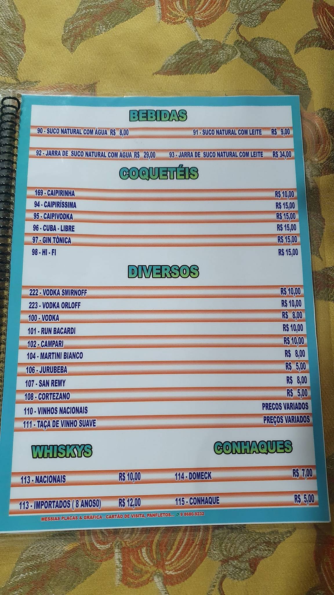Pizzaria do Toninho cardápio