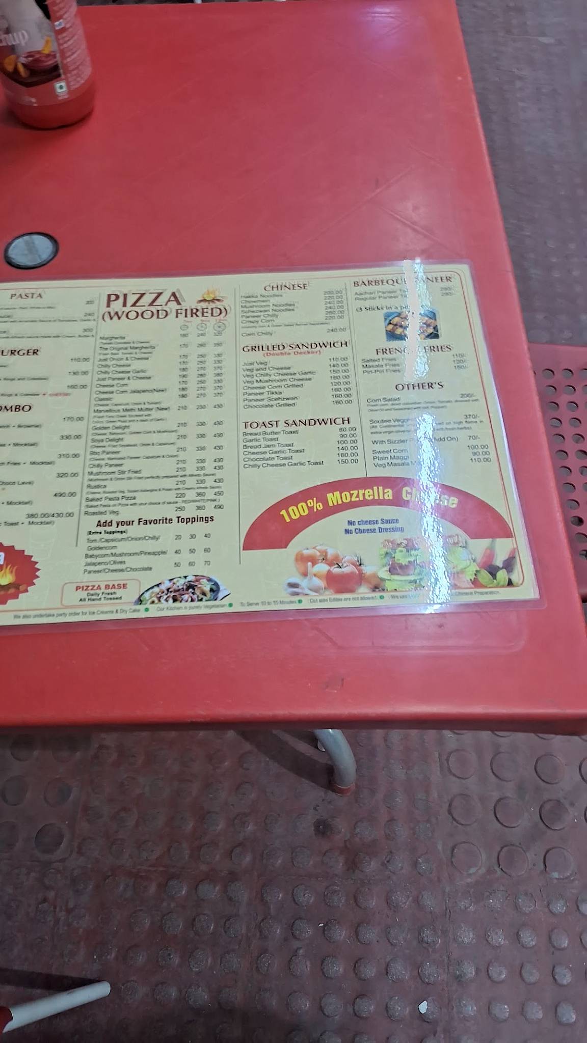 Pizzeria 9 menu