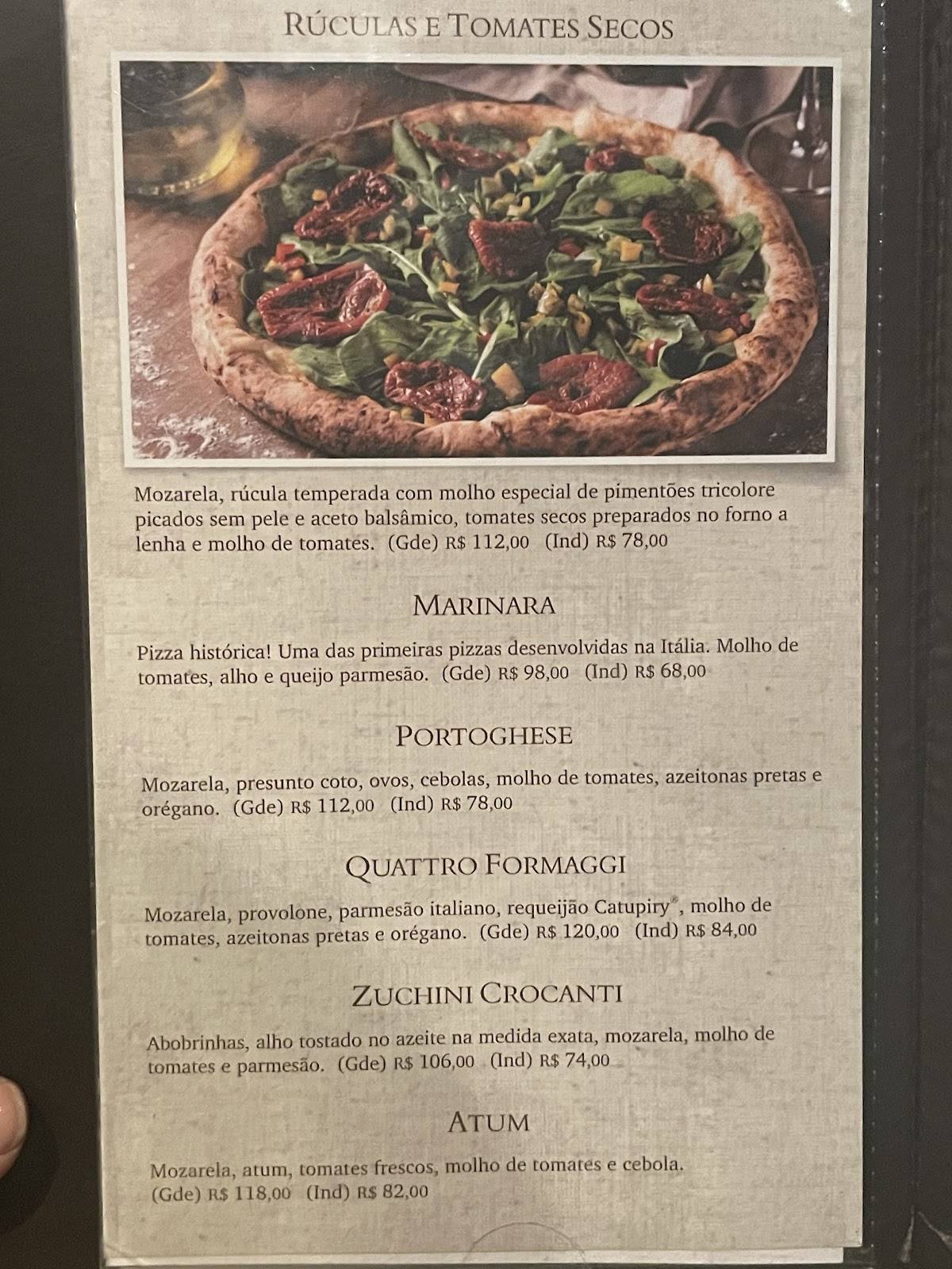 AVENIDA PAULISTA PIZZA BAR cardápio