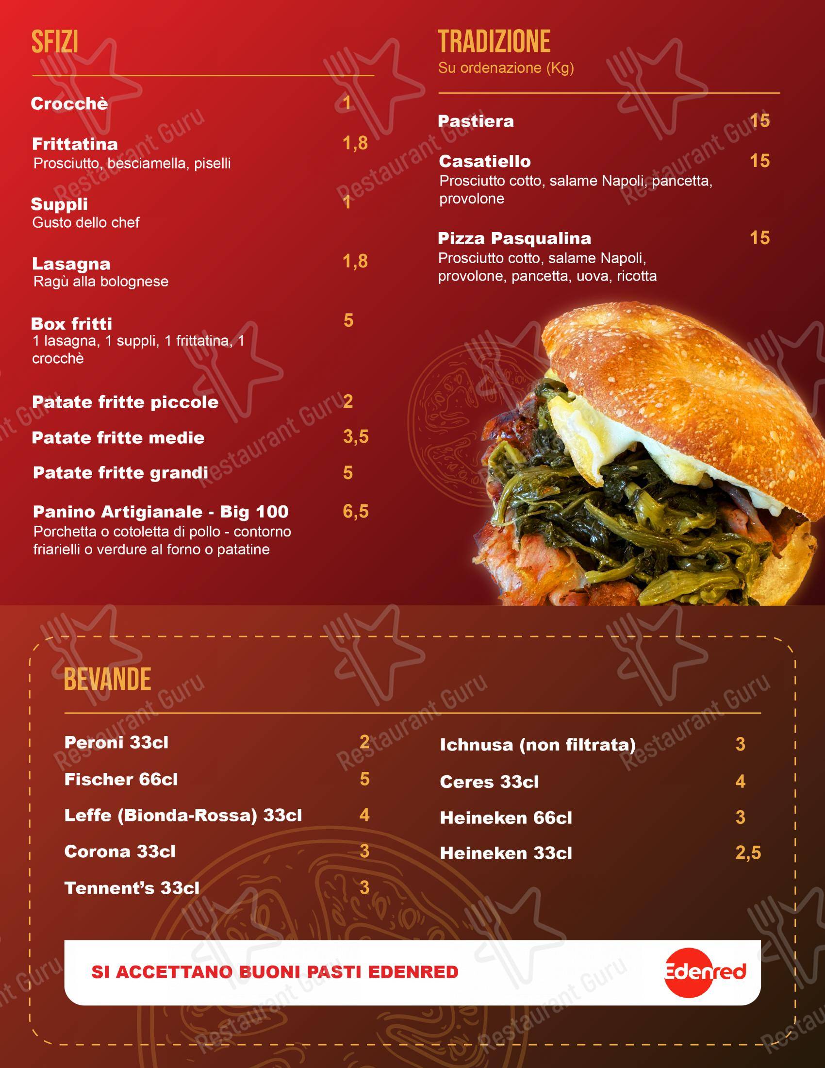 Menu di Pizzeria Cento Gusti - Menu