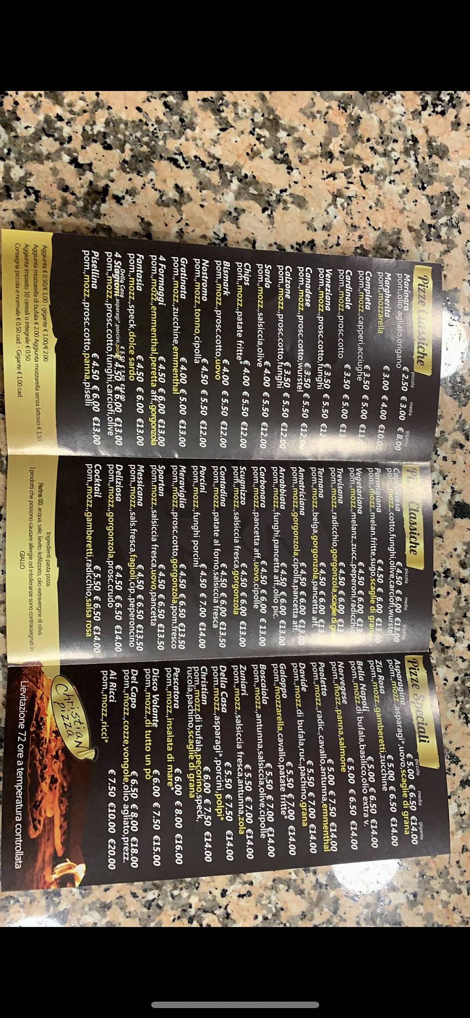 Menu di Christian Pizza 