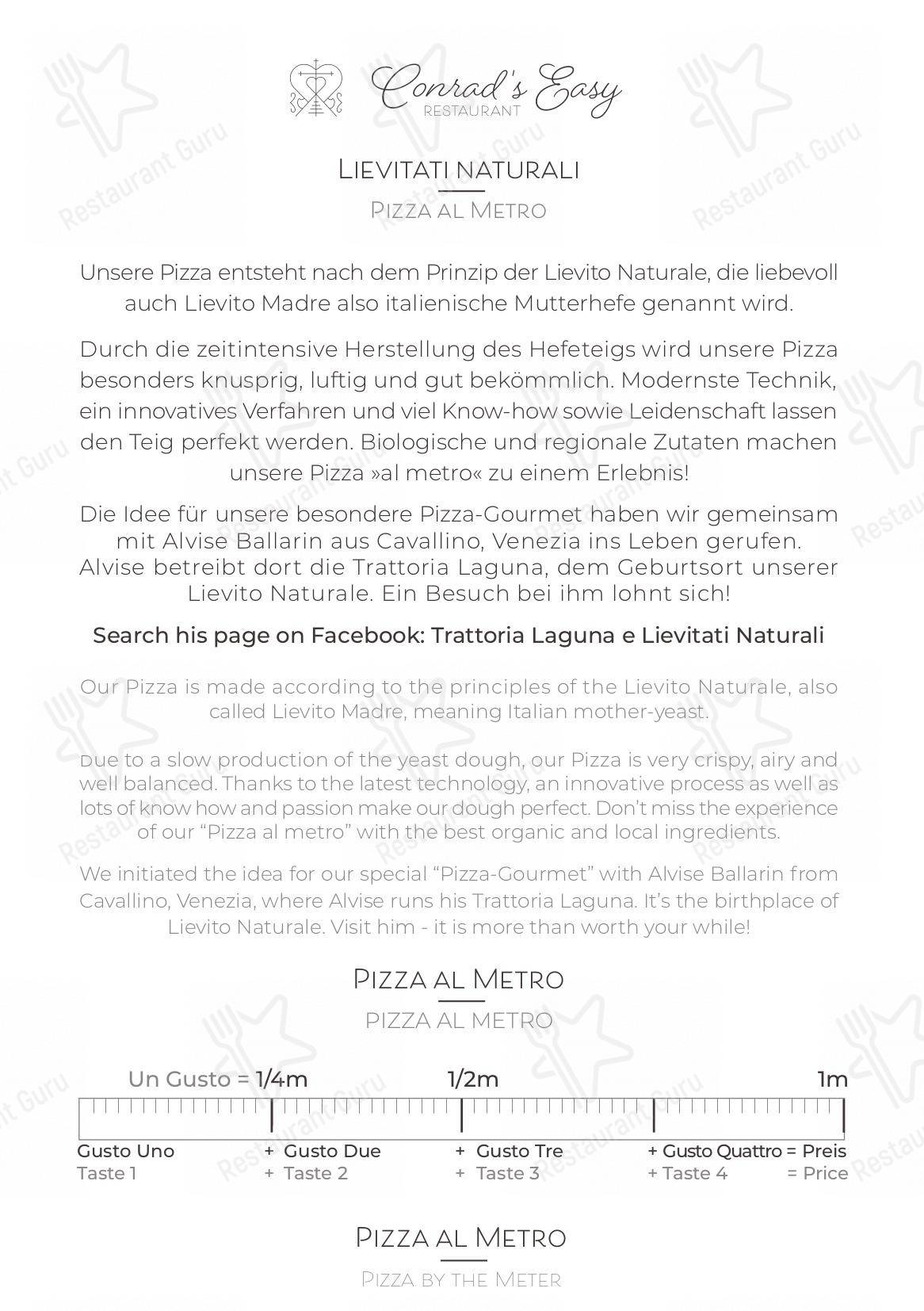 Conrad's easy in Silvaplana - Wine Menu