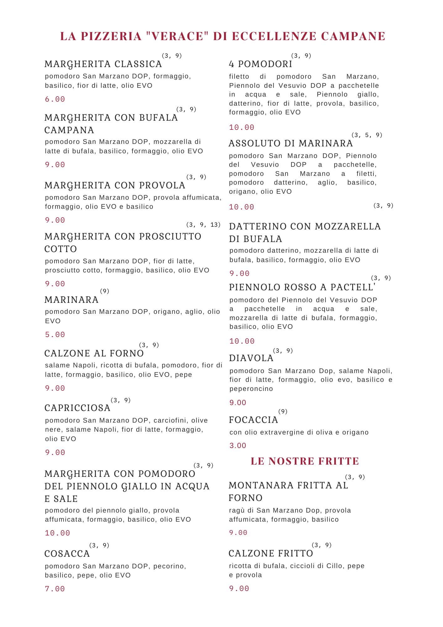 Menu di Eccellenze Campane 