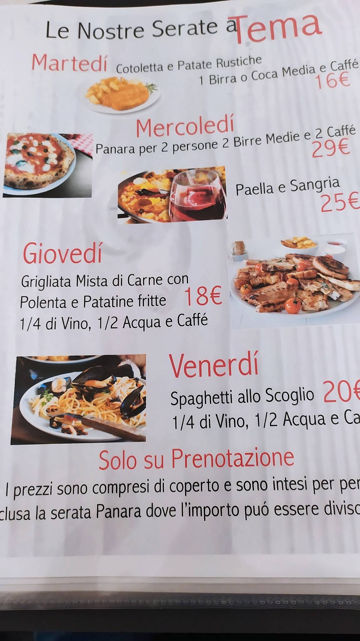 Menu di Osteria Dal Greco