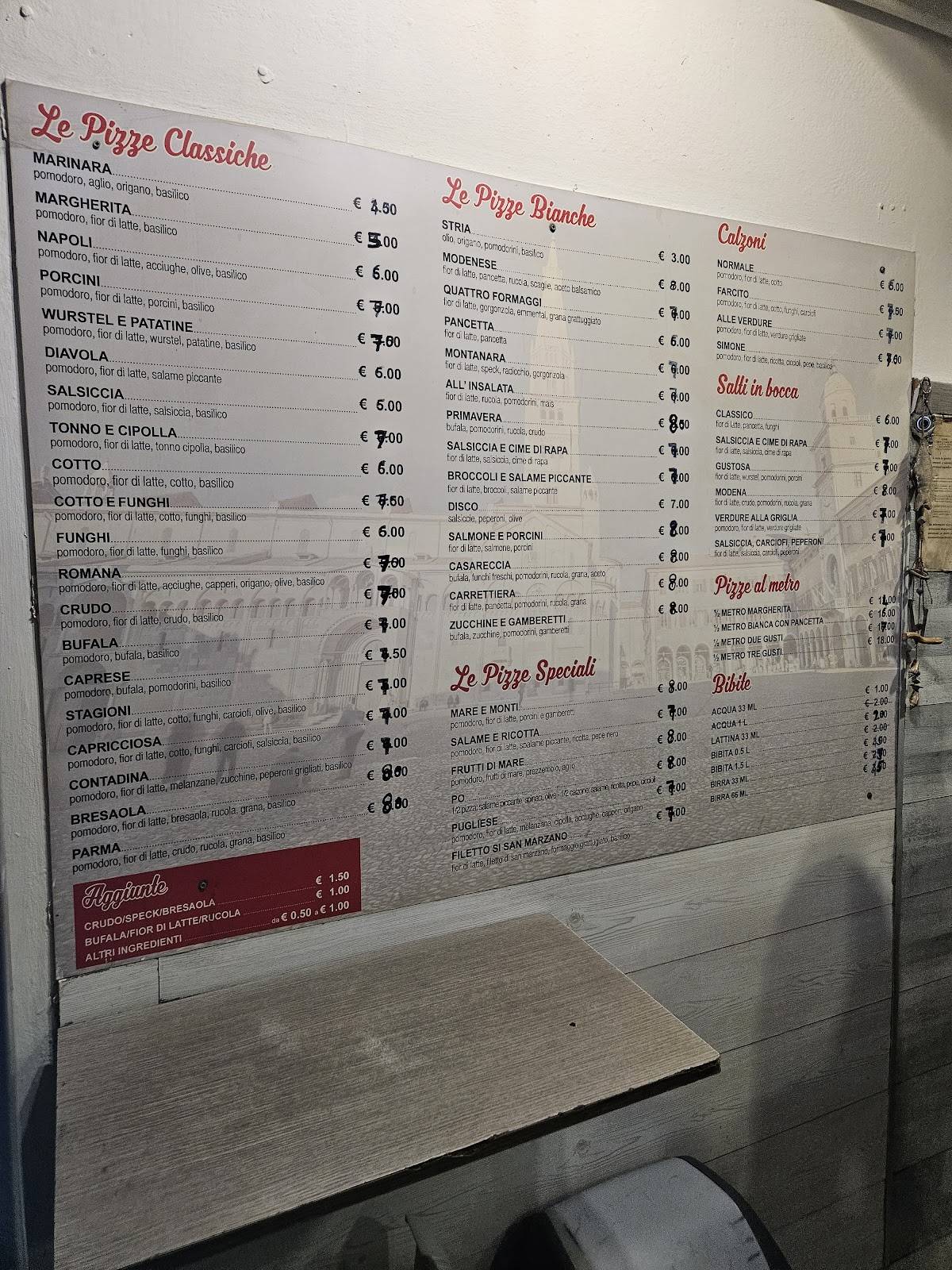 Menu di Pizzeria Emilio Po 