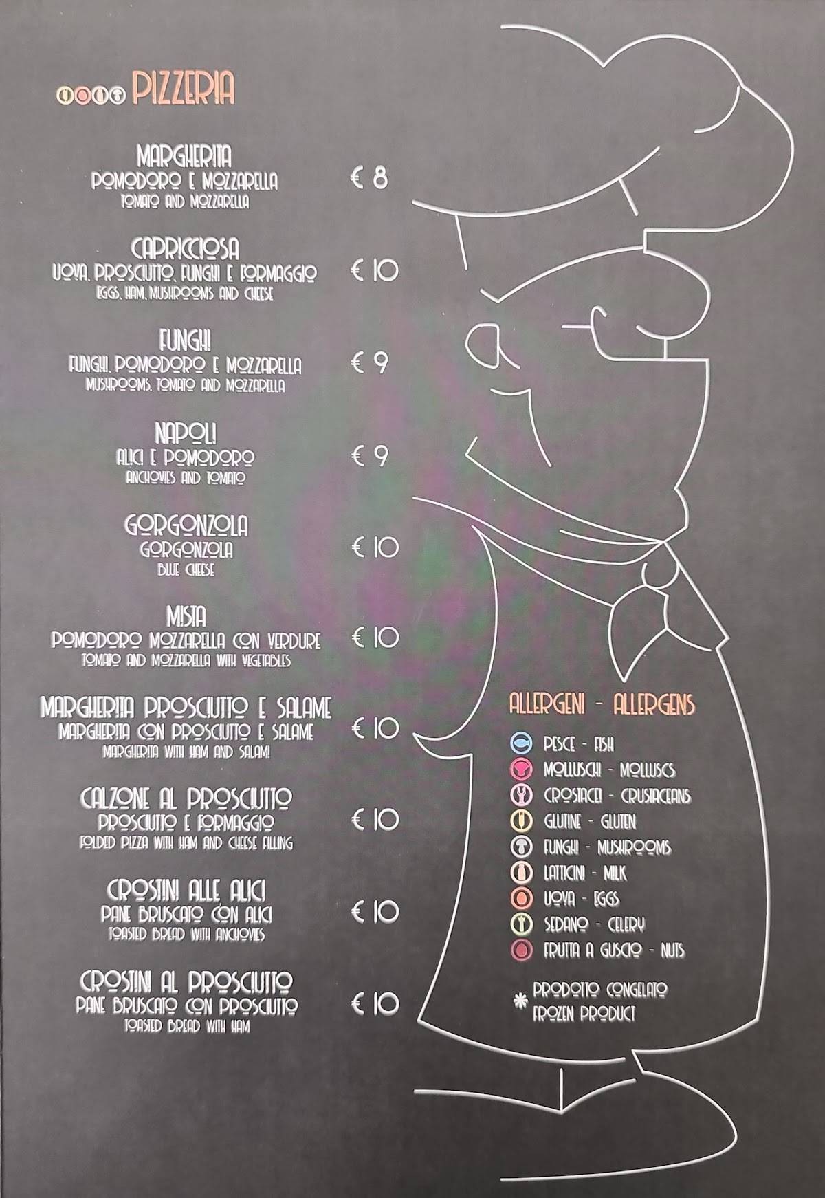 Menu di Hostaria Dino e Tony 
