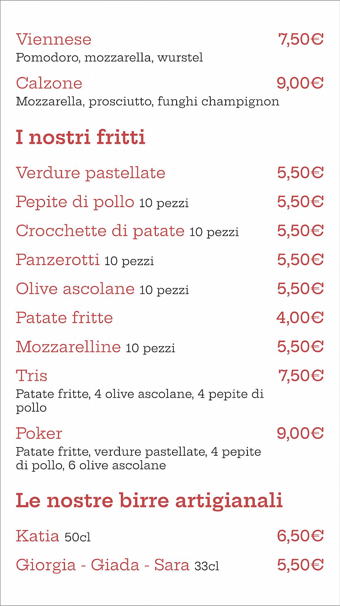 Menu di Pizzeria L'Angolo - Asporto e Domicilio 