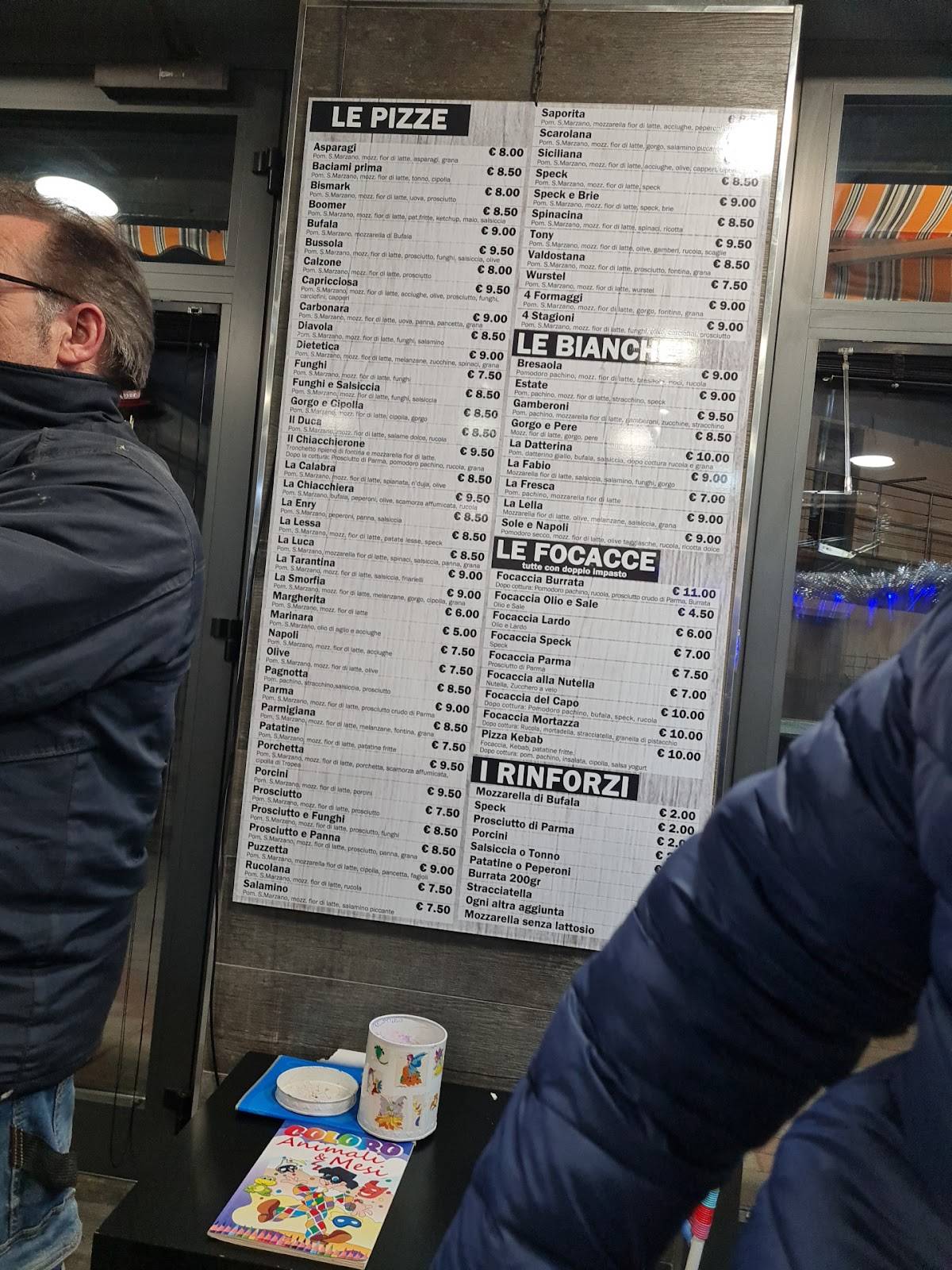 Menu di Pizzeria La Chiacchiera 