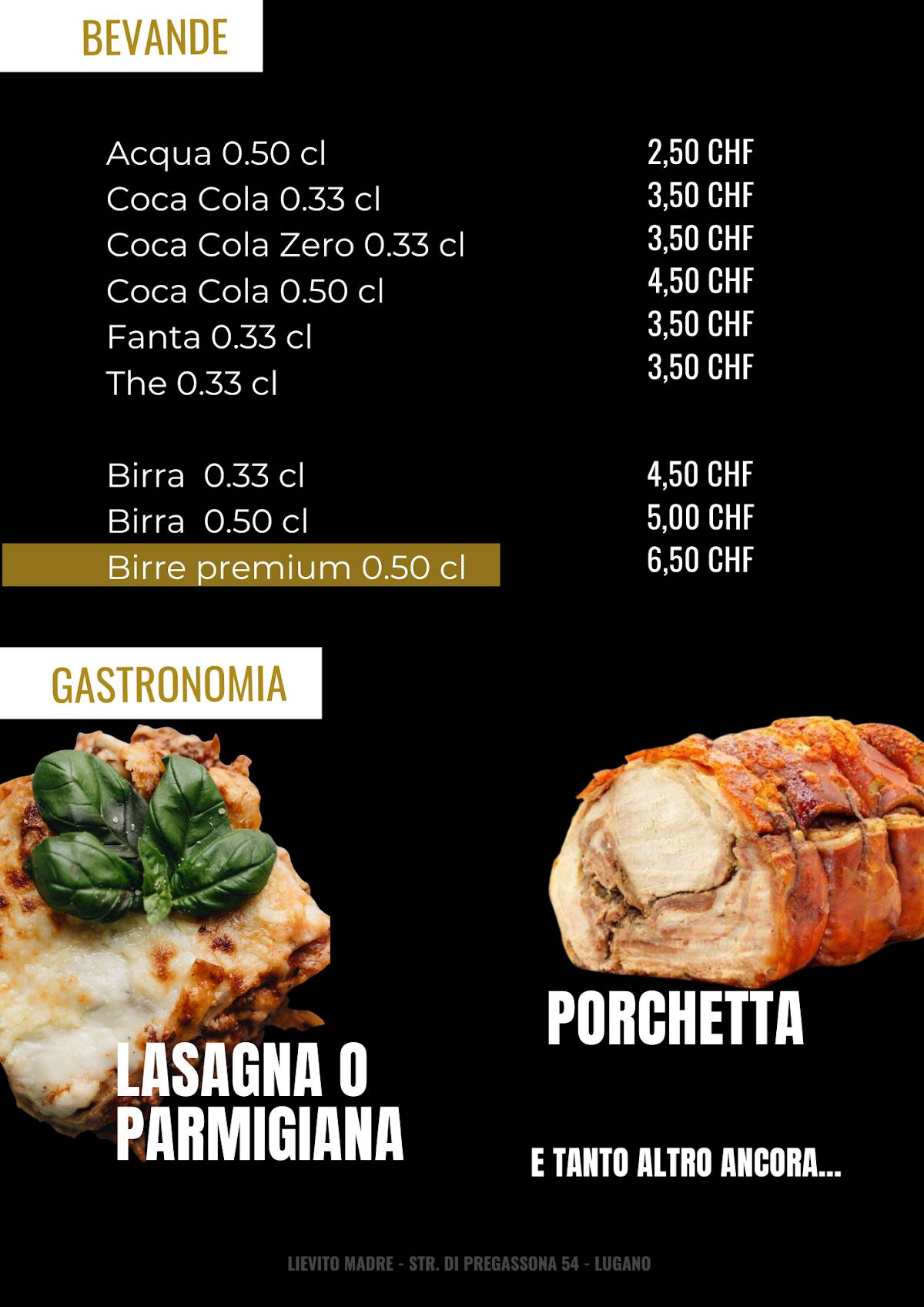 Menu di Lievito Madre 