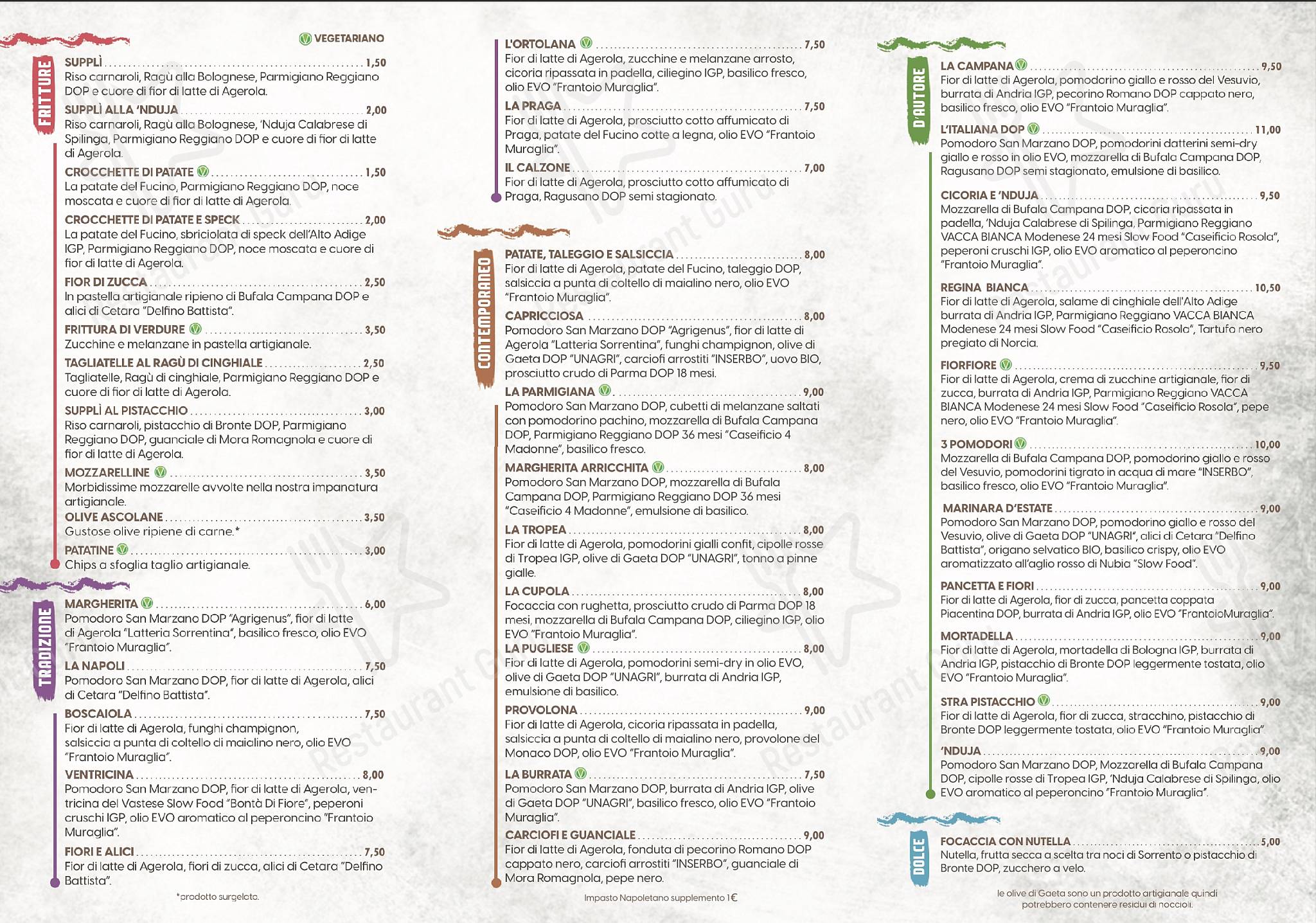 Menu di Pizzeria Moyda Asporto e Consegna a Domicilio 