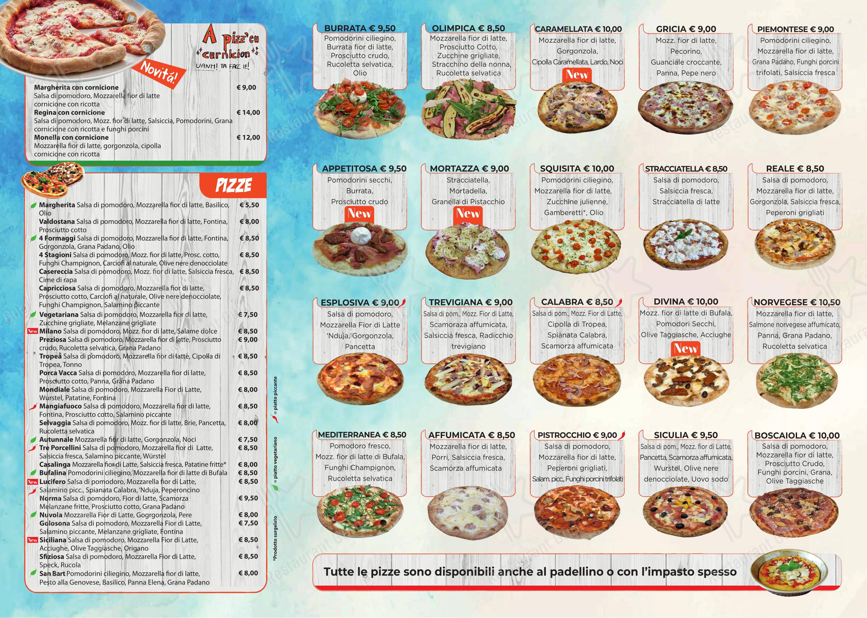 Menu di Pizzeria Pistrocchio - Menu