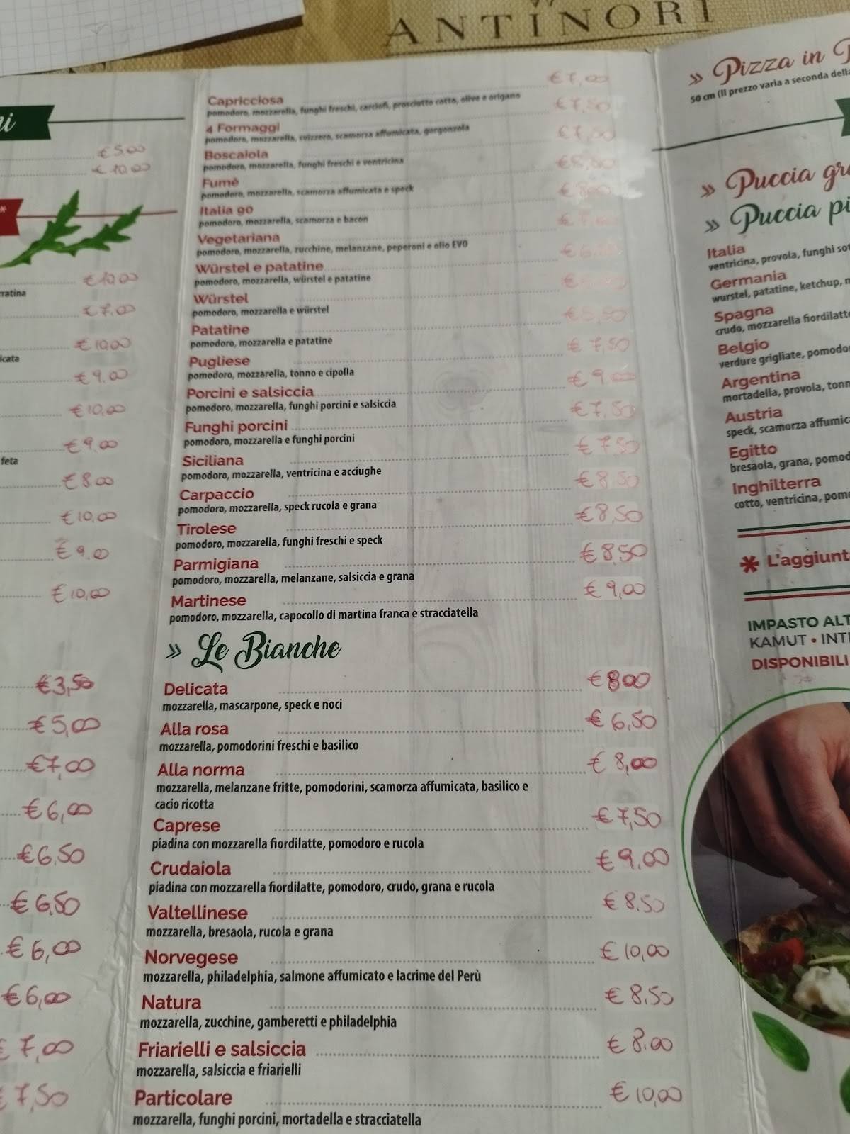 Menu di Pizzeria Rosticceria Italia 90 
