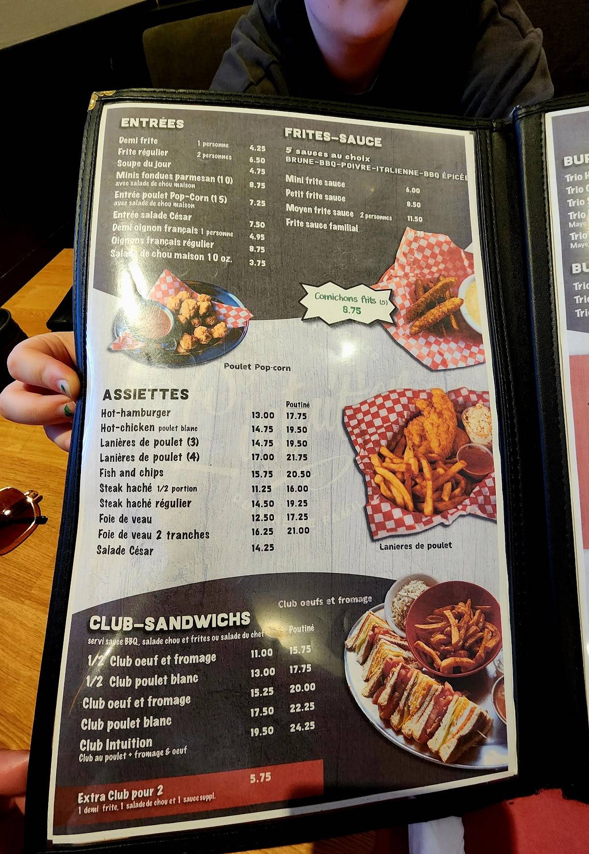 Menu de Resto L'intuition