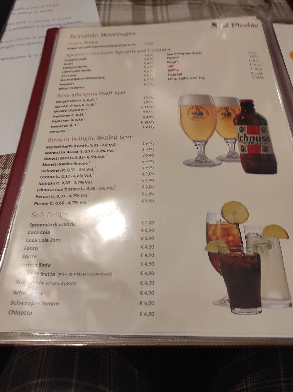 Menu di Ristorante Pizzeria Al Picchio 