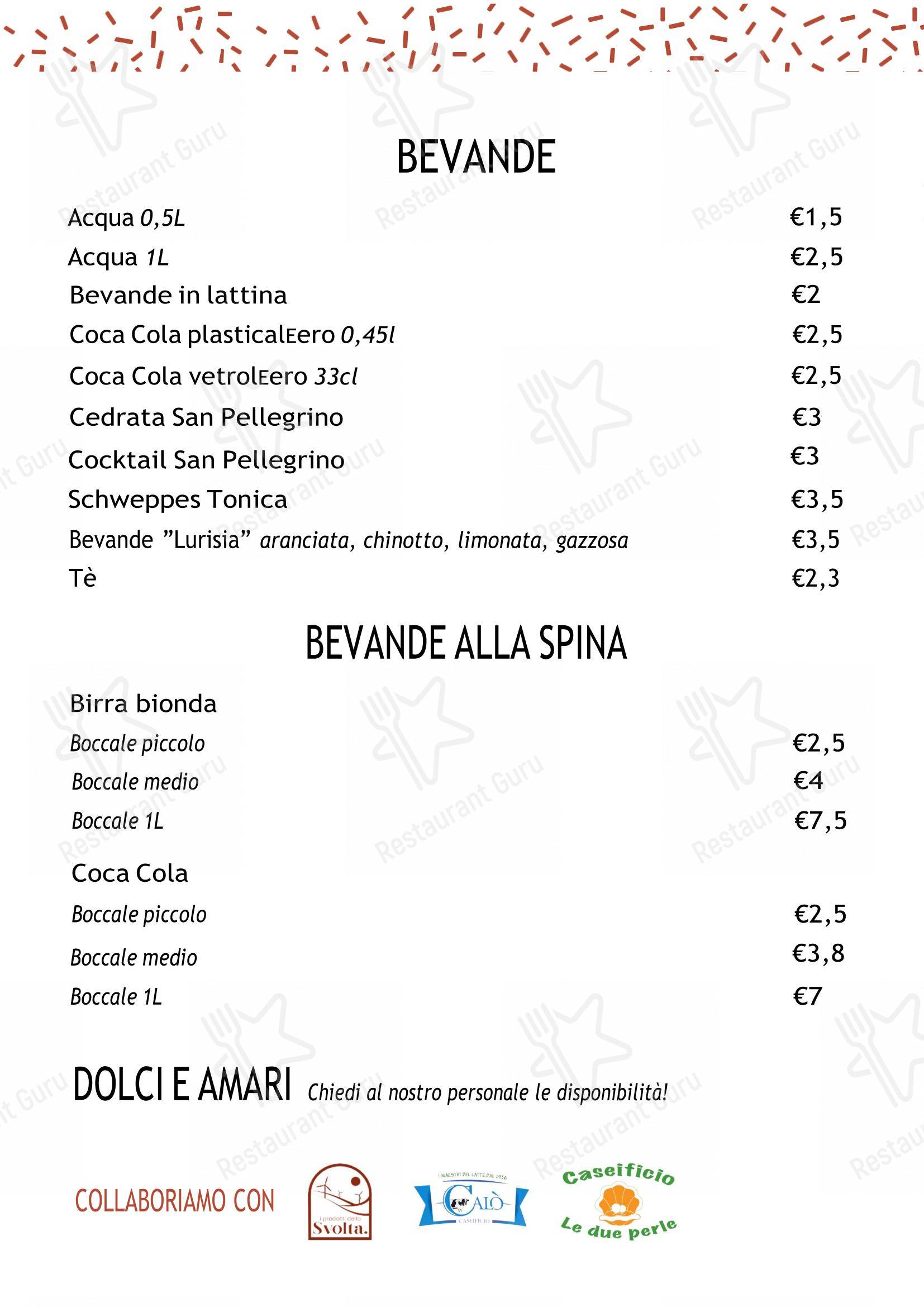Menu di Pizzeria La Rustica - Menu