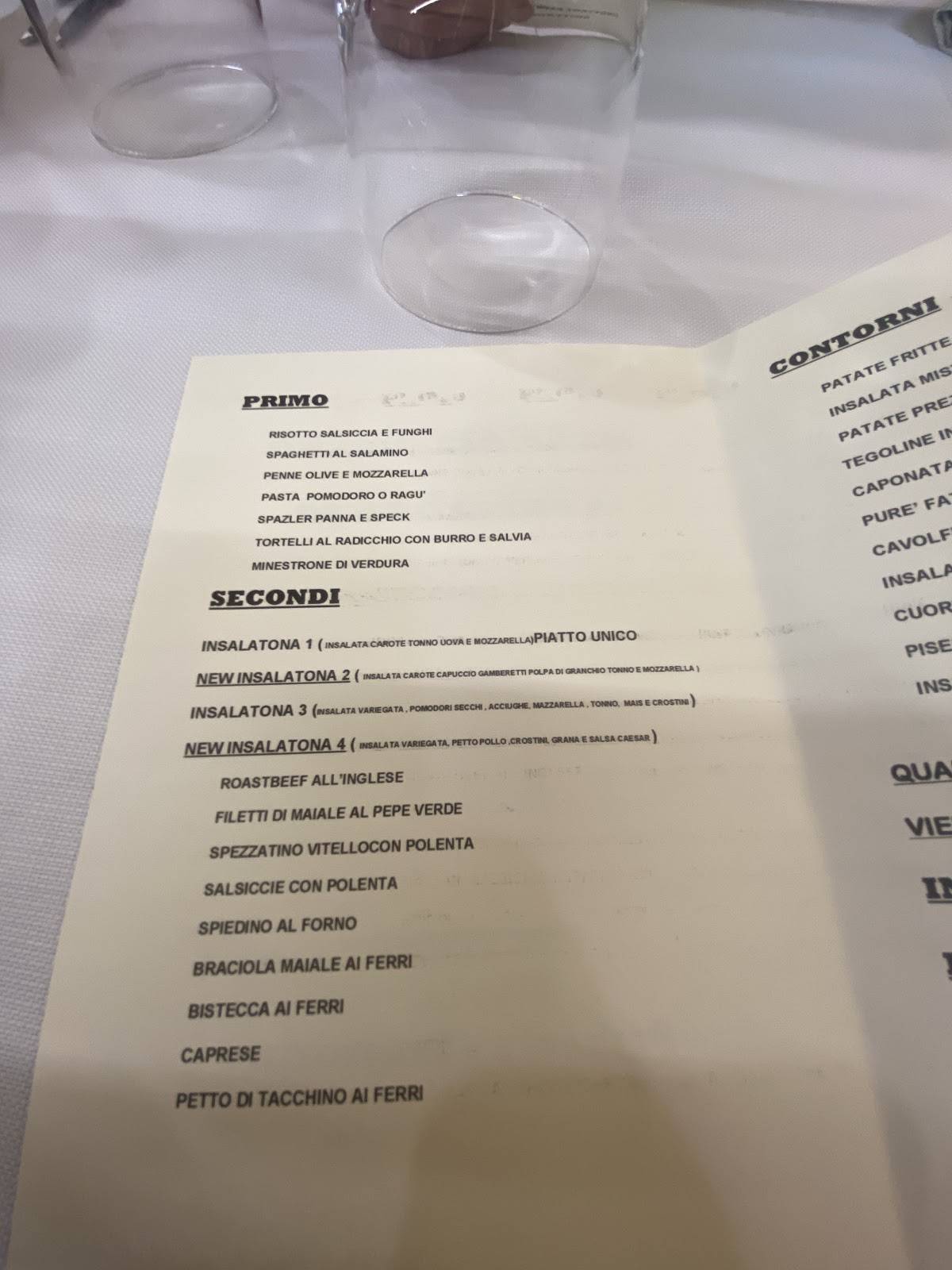 Menu di Pizzeria Trattoria Nettuno 