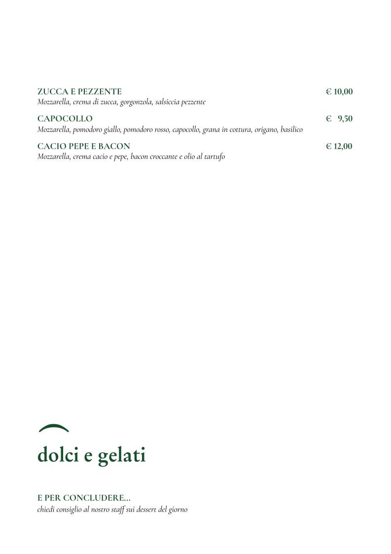 Menu di Pizzeria Vecchio Ponte 
