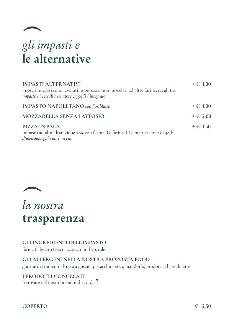 Menu di Pizzeria Vecchio Ponte 