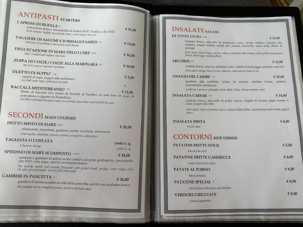 Menu di Pizzeria da Serafino e Giovanni 