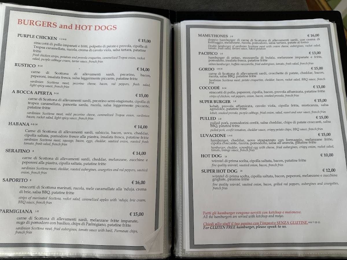 Menu di Pizzeria da Serafino e Giovanni 