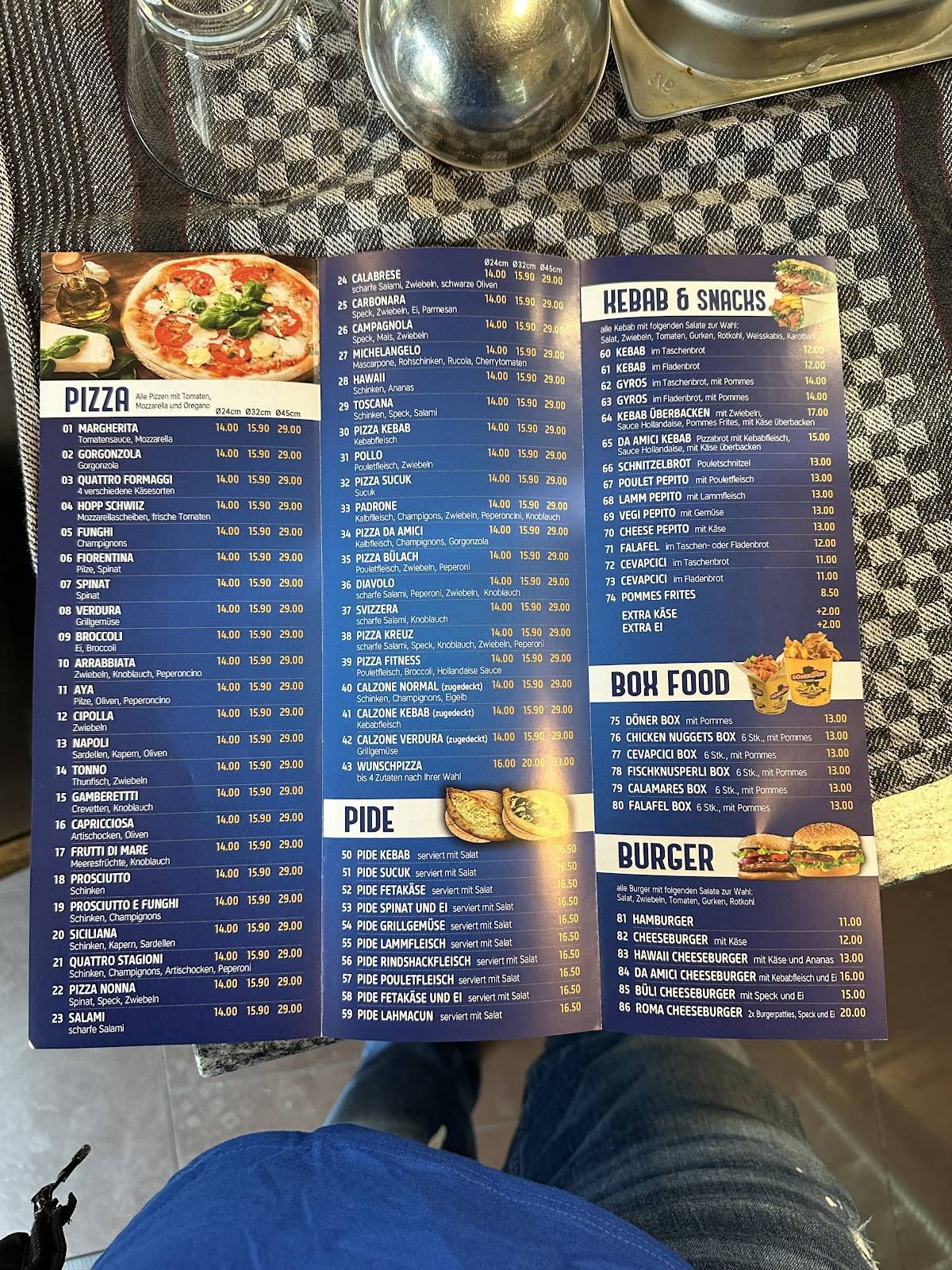 Menu di da amici Food & Drinks 