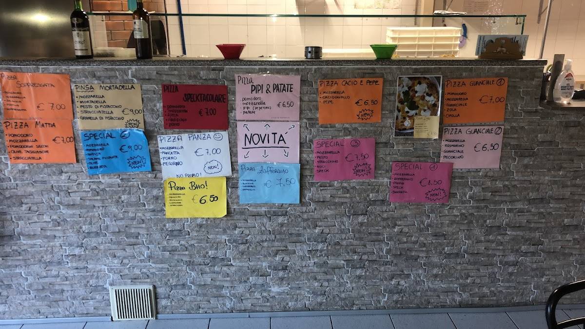 Menu di Pizzeria d'asporto La Colonna 