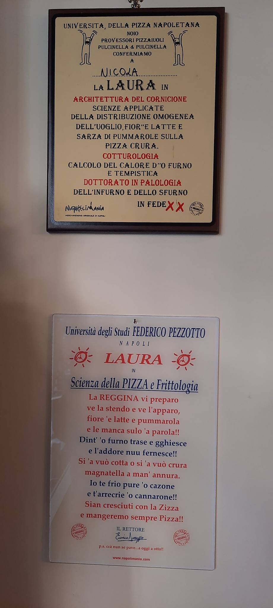 Menu di Pizzeria e Trattoria Sannino 