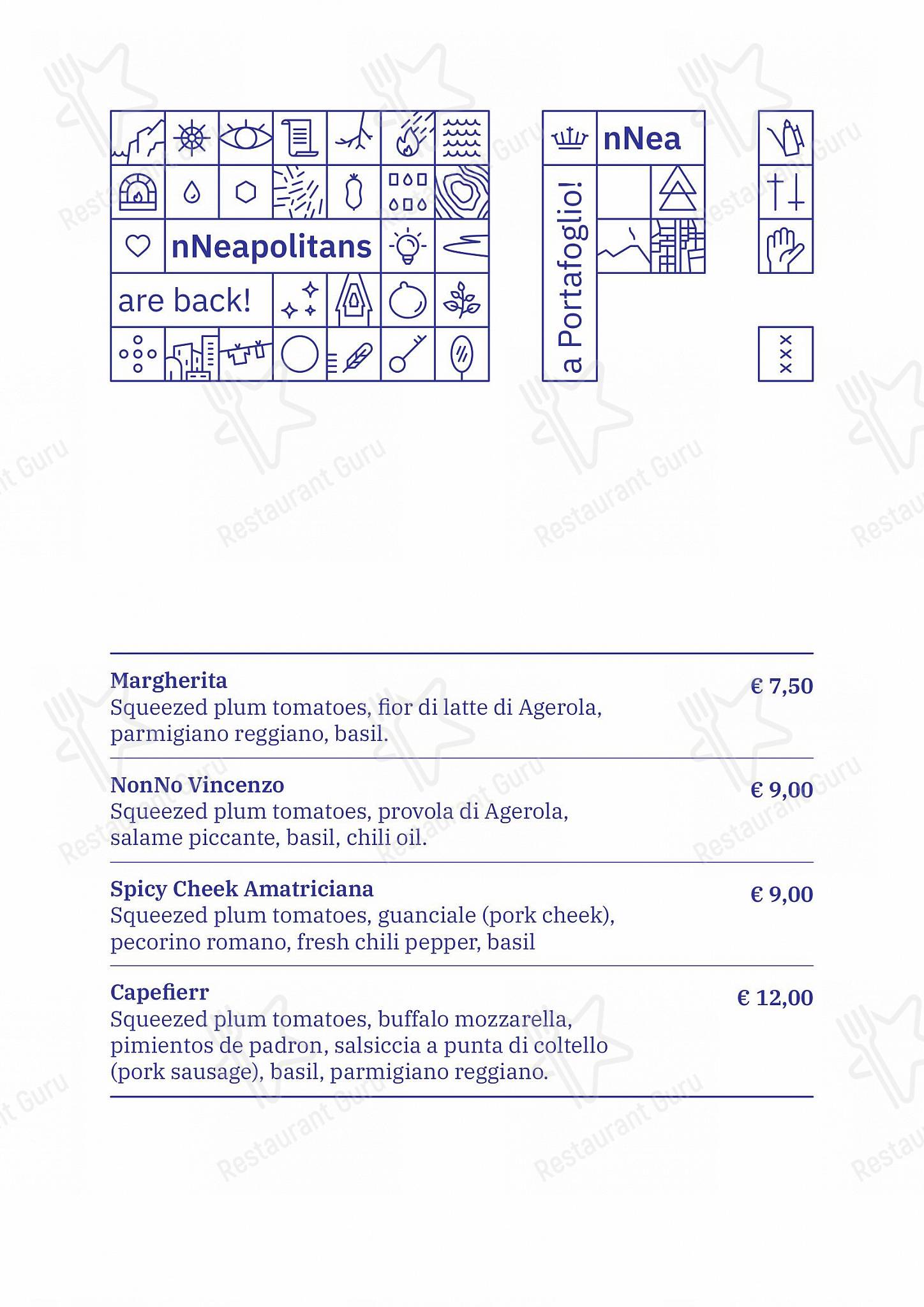 Takeaway Menu pour nNea Pizza dans Amsterdam