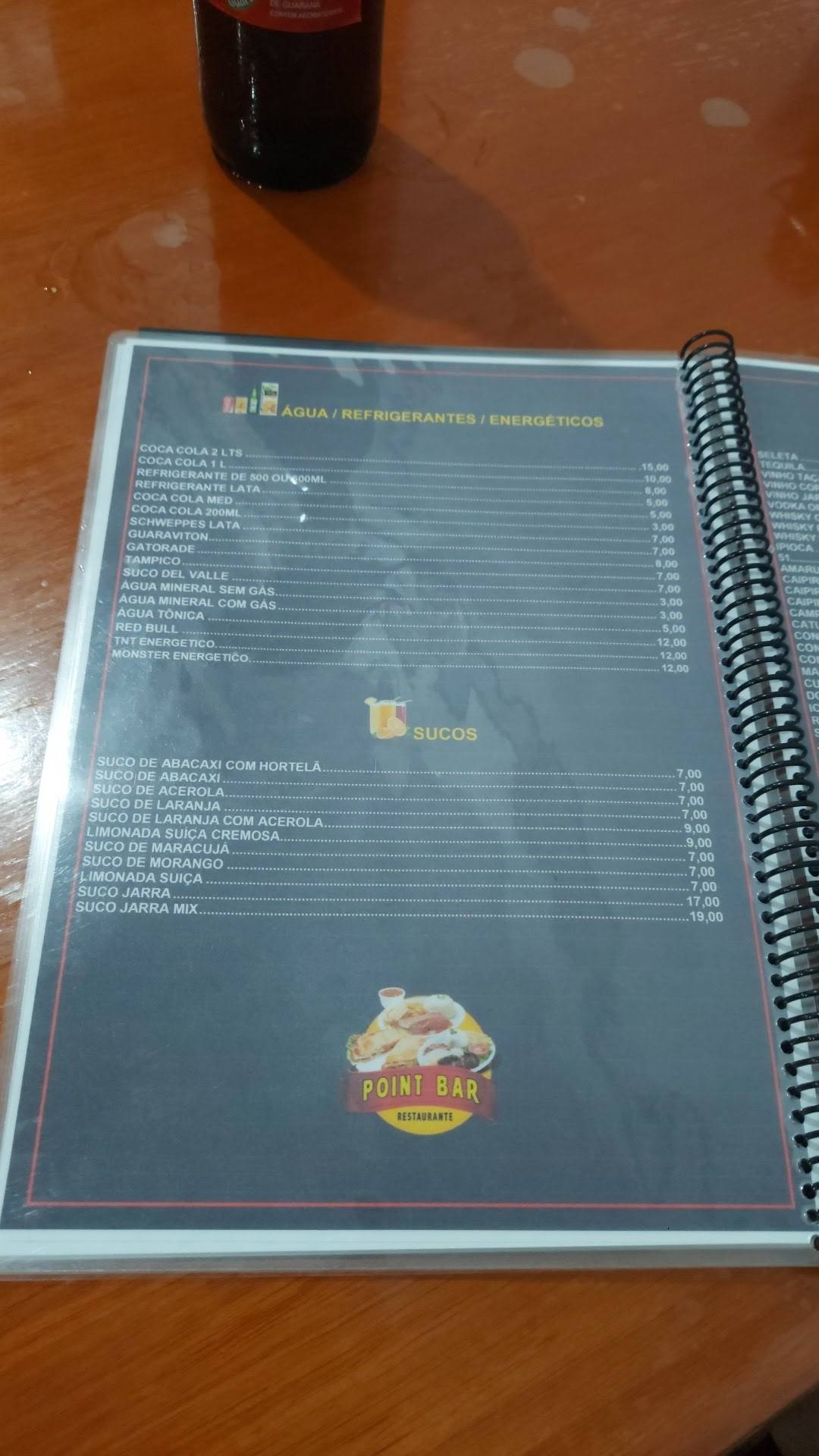 Point Bar cardápio
