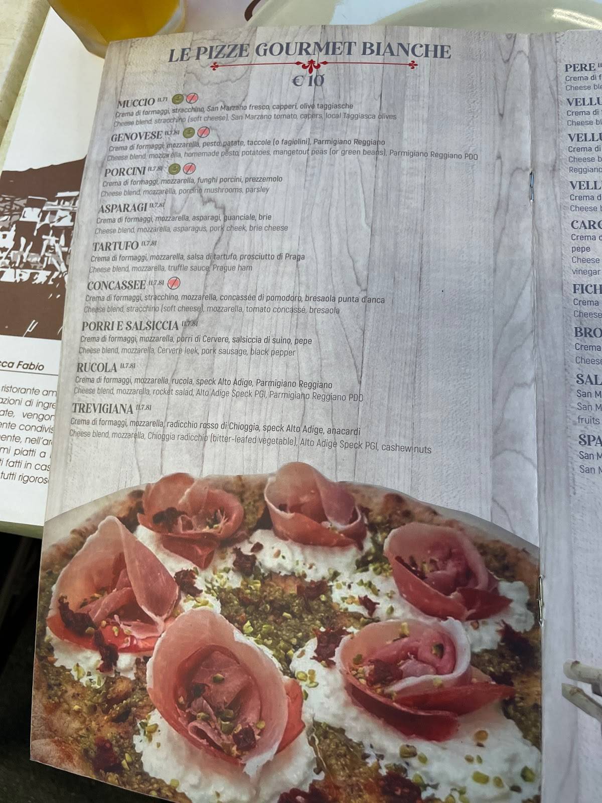 Menu di Portego De Ma 