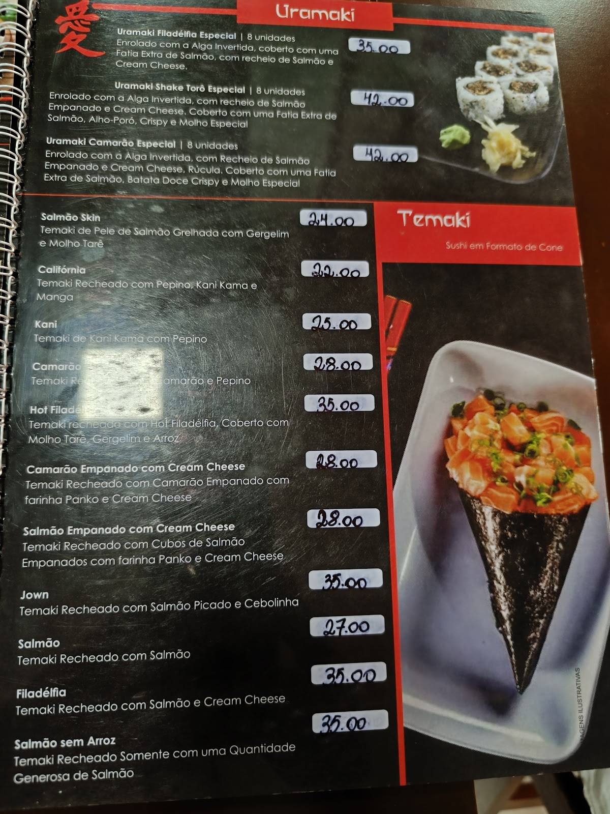 Porto Asiático Restaurante cardápio