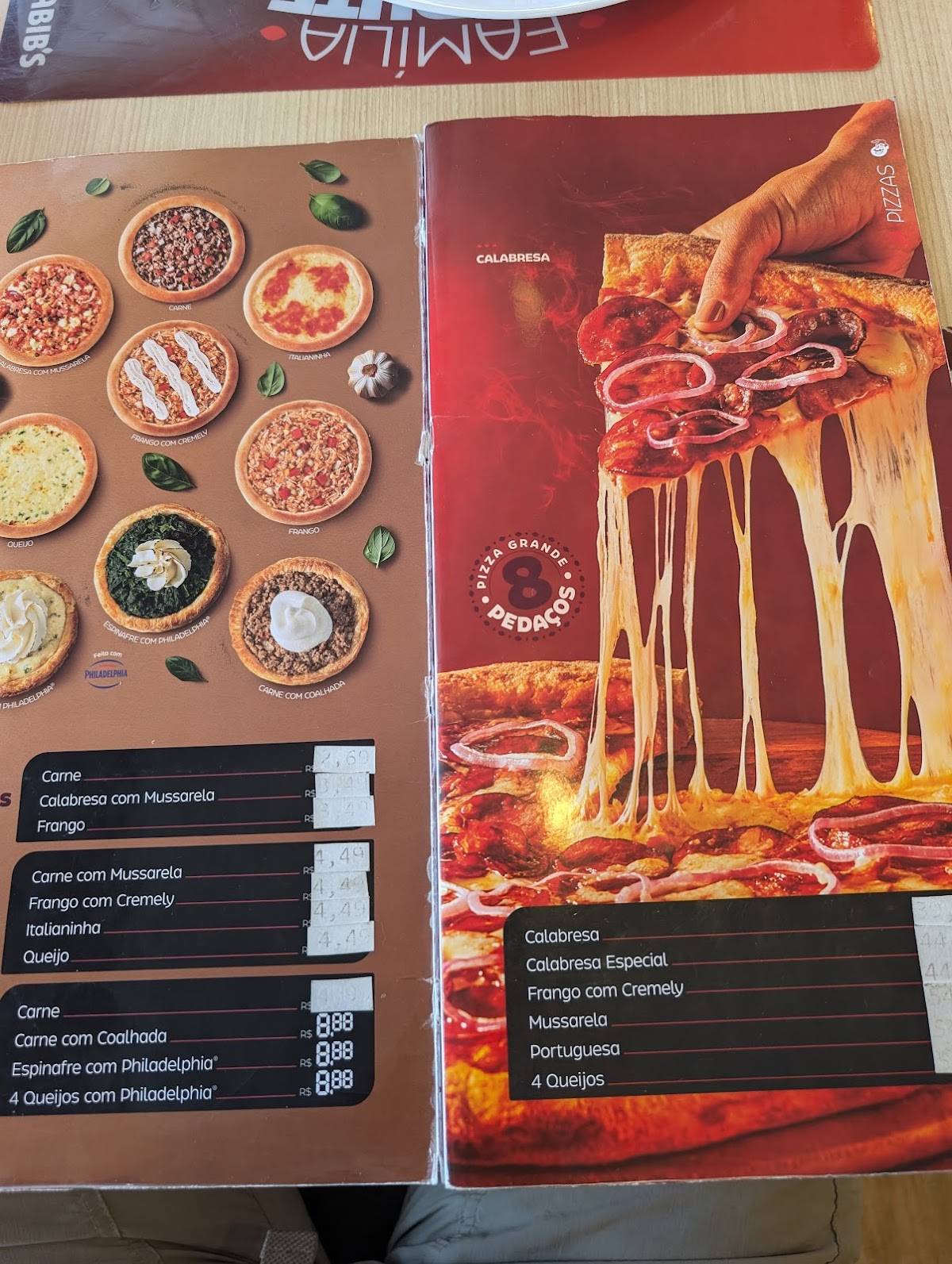 Habibs cardápio