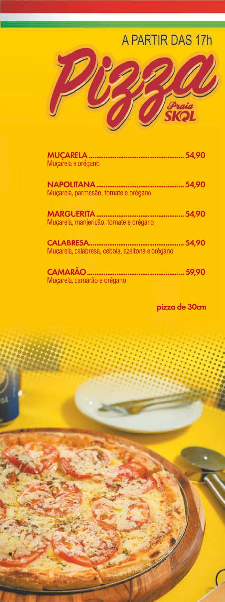 Praia Skol Copacabana cardápio