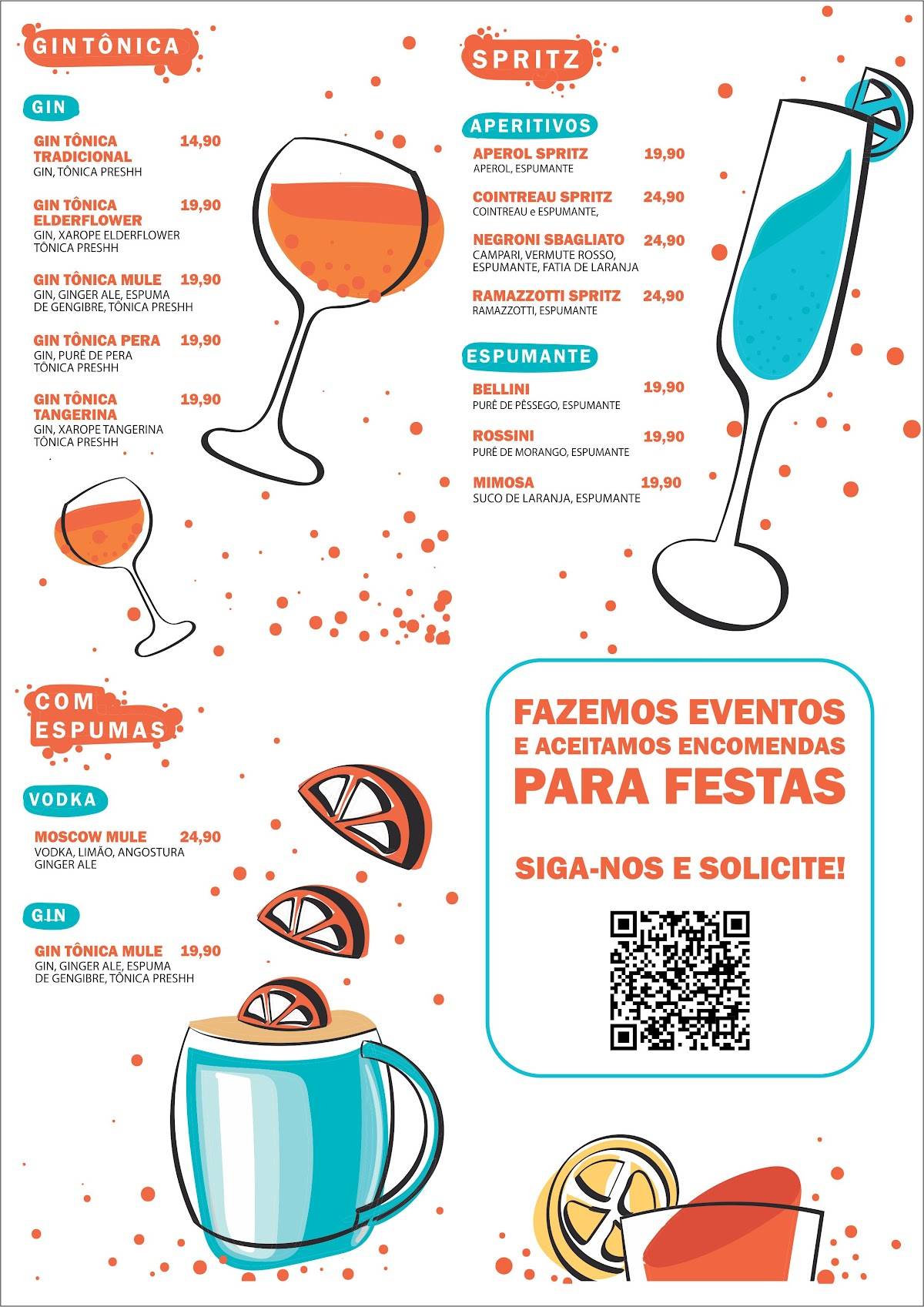 Preshh :: Sistema de carbonatação cardápio