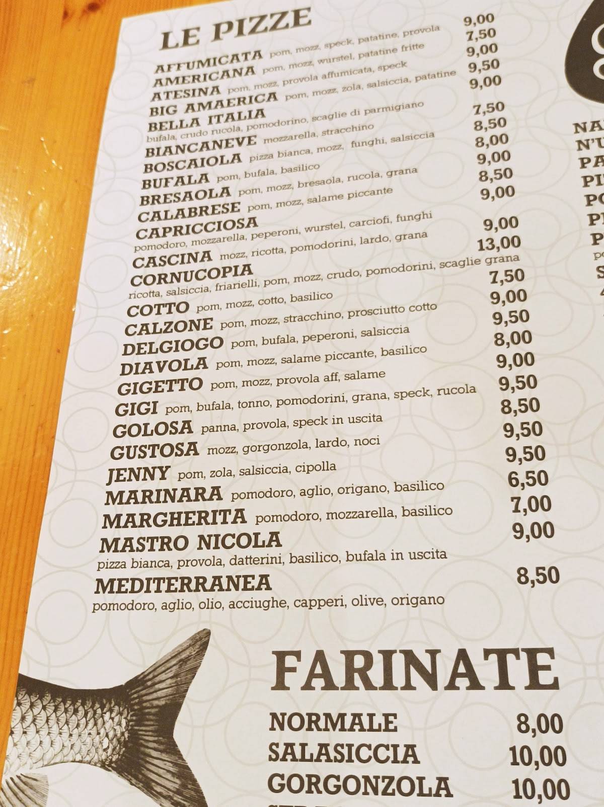 Menu di Prie Neigre 