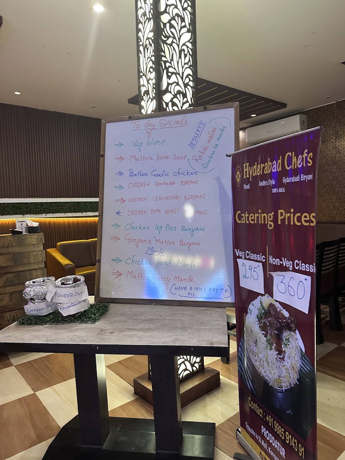 Hyderabad Chefs menu