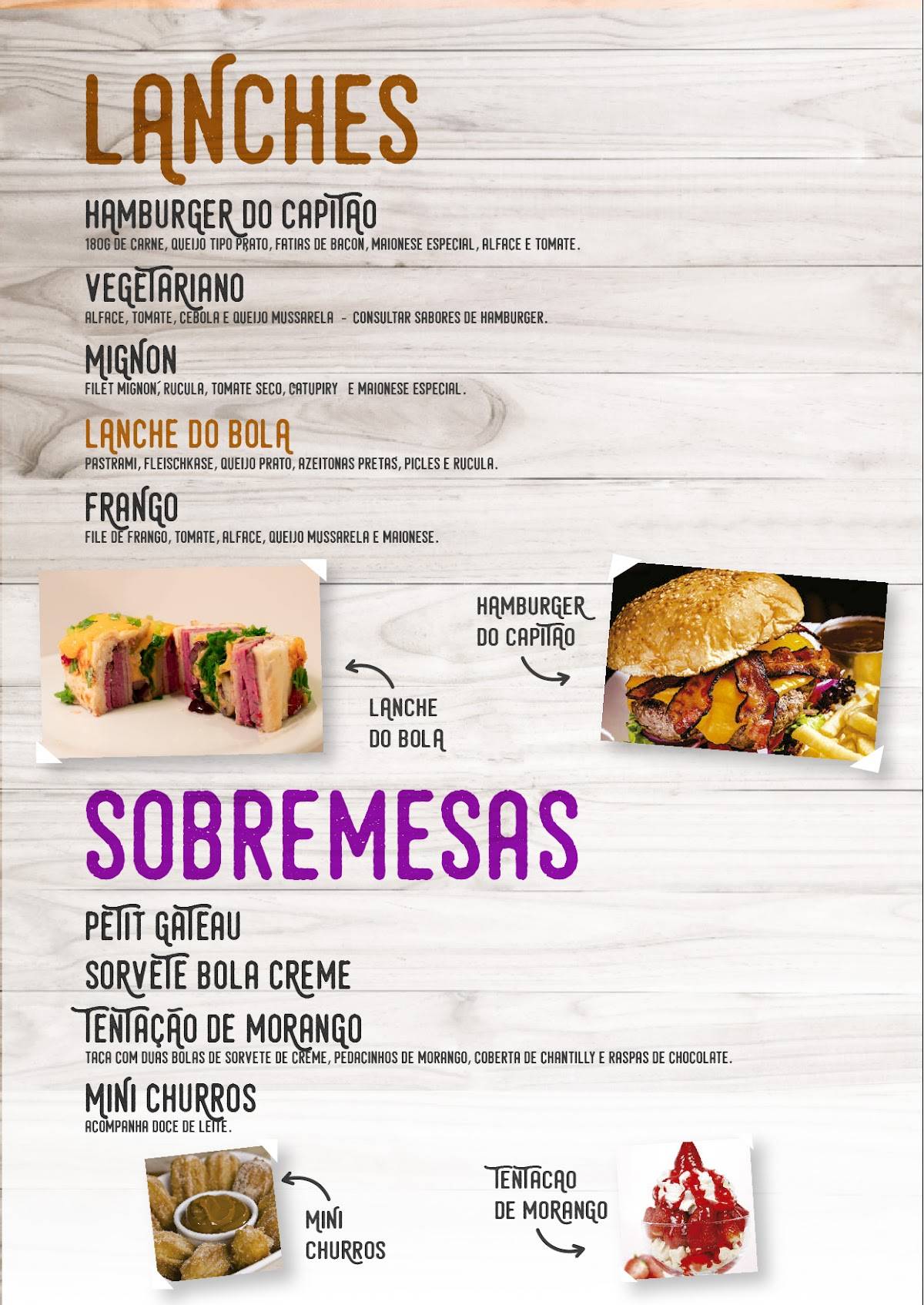 Boteco Capitão Tavares cardápio