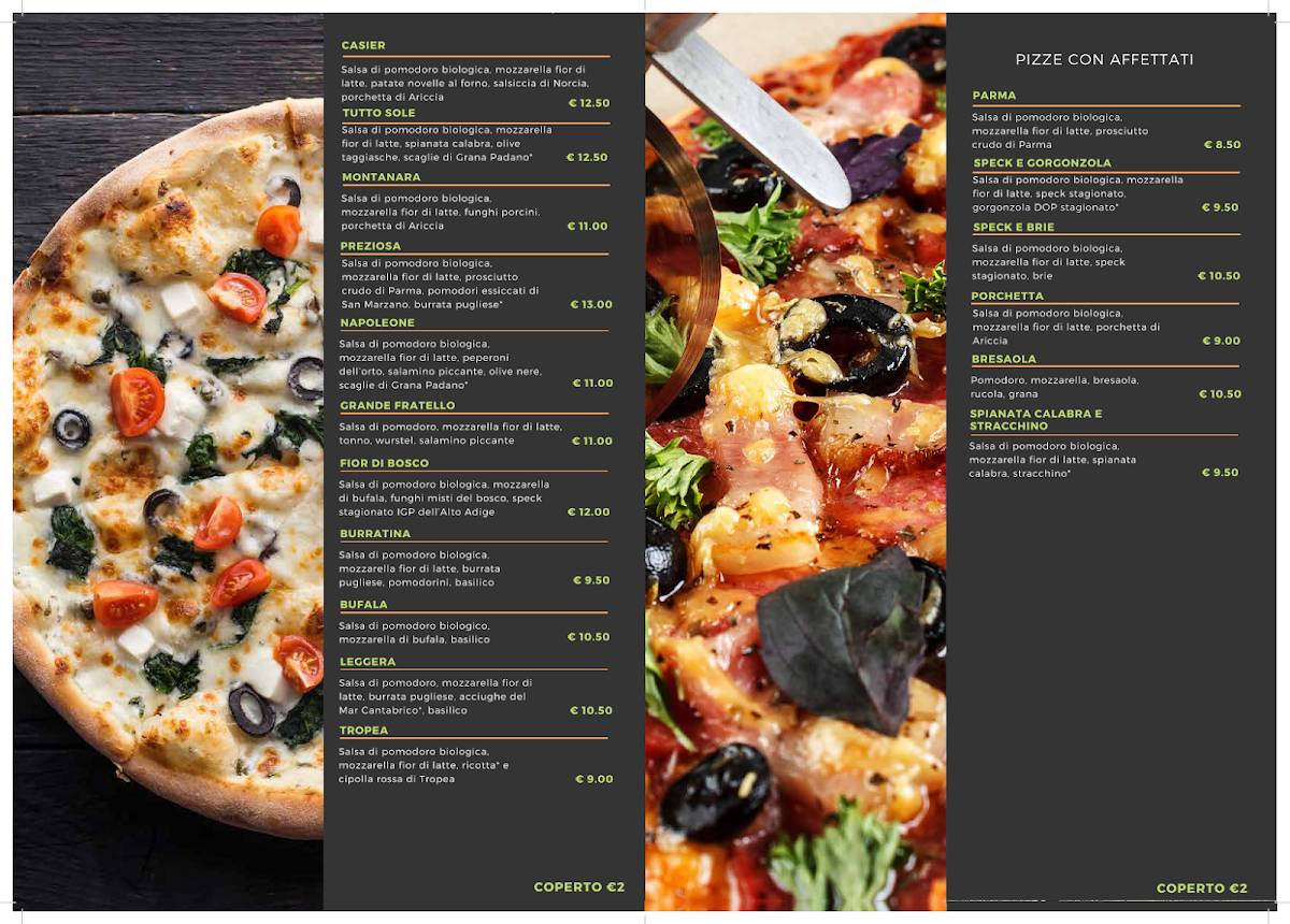 Menu di Pub Pizzeria grill Infinity 1988 