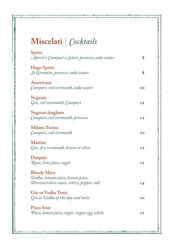Menu di AB+ Bar/ Ristorante/ Cocktail bar 