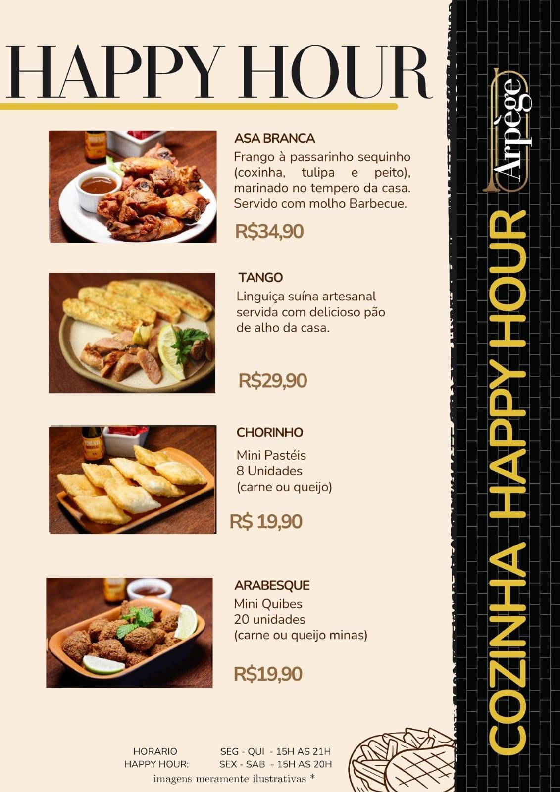 Arpège Bar cardápio