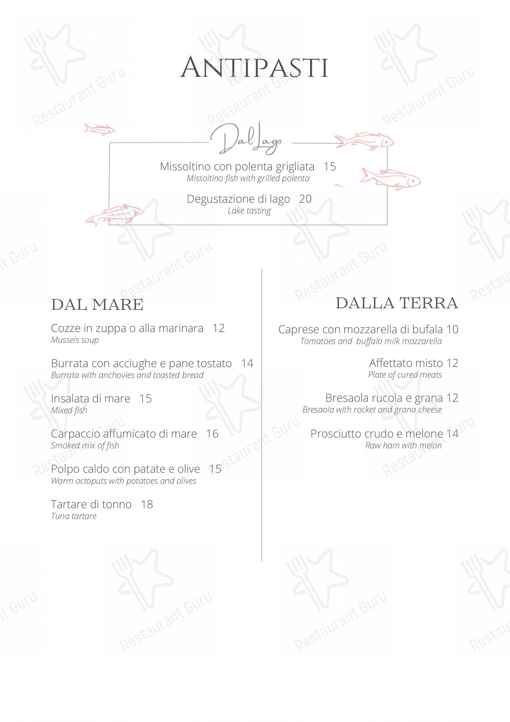 Menu di Ristorante Bar Lario - 菜单