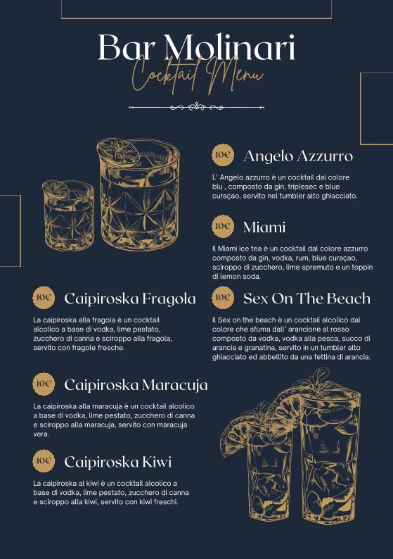 Menu de Bar Molinari