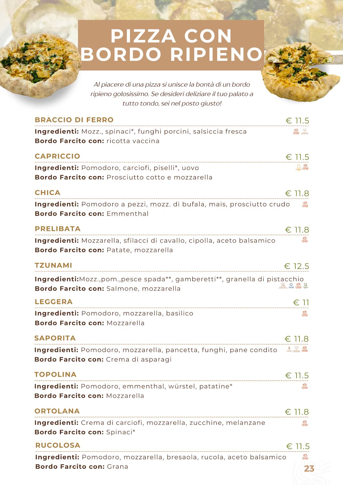 Menu di Bar Savini - Bar Pasticceria Ristorante Pizzeria Gelateria 