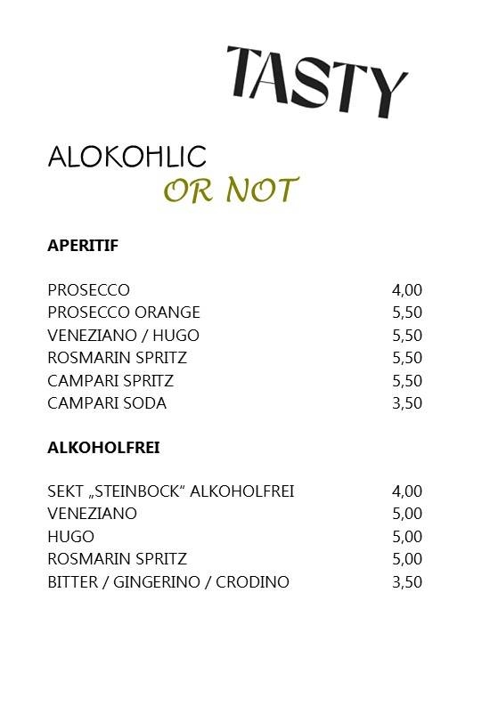 Menu de Cafe Prantl