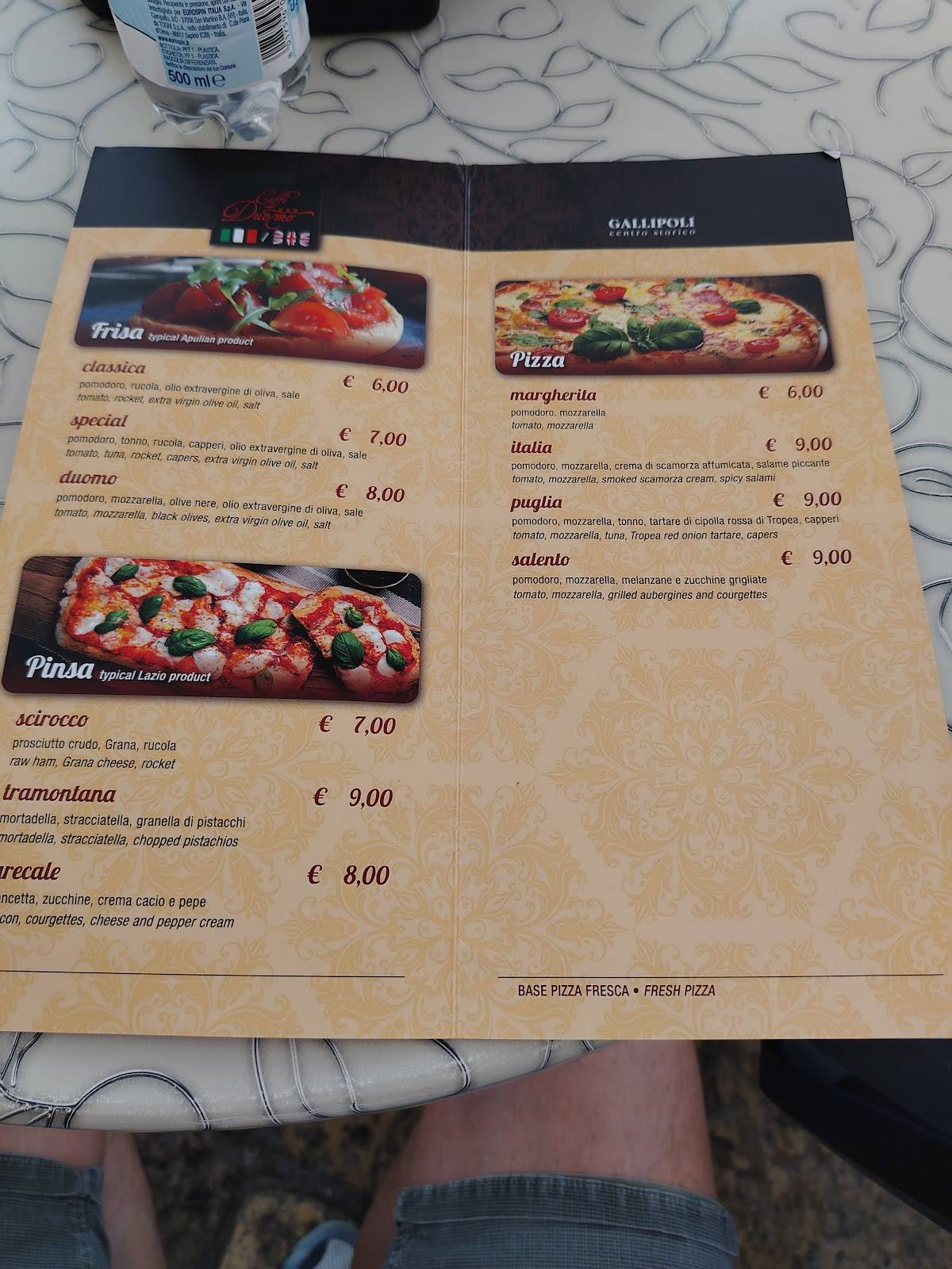 Menu di Caffè Duomo 