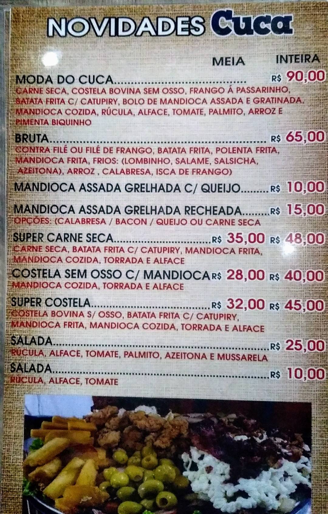 Cuca Fresca cardápio